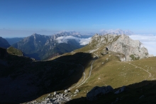 pohled ze sedla Mangart (2110 m.n.m.)