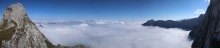 v�hled nad sedlem Mangart (2200 m.n.m.) - pohled JV sm�rem do It�lie
